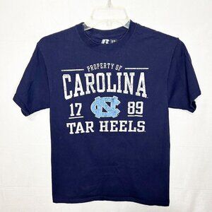 North Carolina Tar Heels 1789 Russell Blue Short Sleeve T-shirt Sz M Distressed